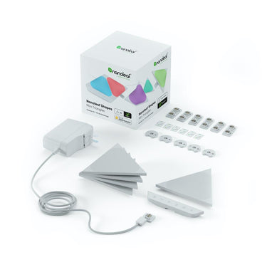 nanoleaf shapes - mini triangles starter kit (5 panels)